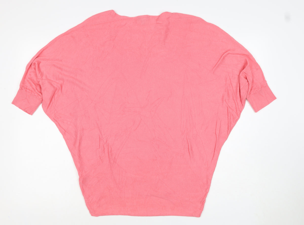 Phase Eight Women Pink S Relaxed Dolman Sleeve Knit Blouse