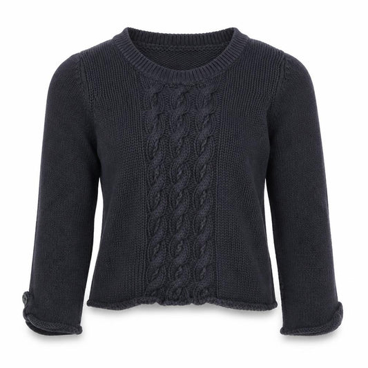 Fenn Wright Manson Women’s Black Petite 10 Cable Knit Cotton Jumper