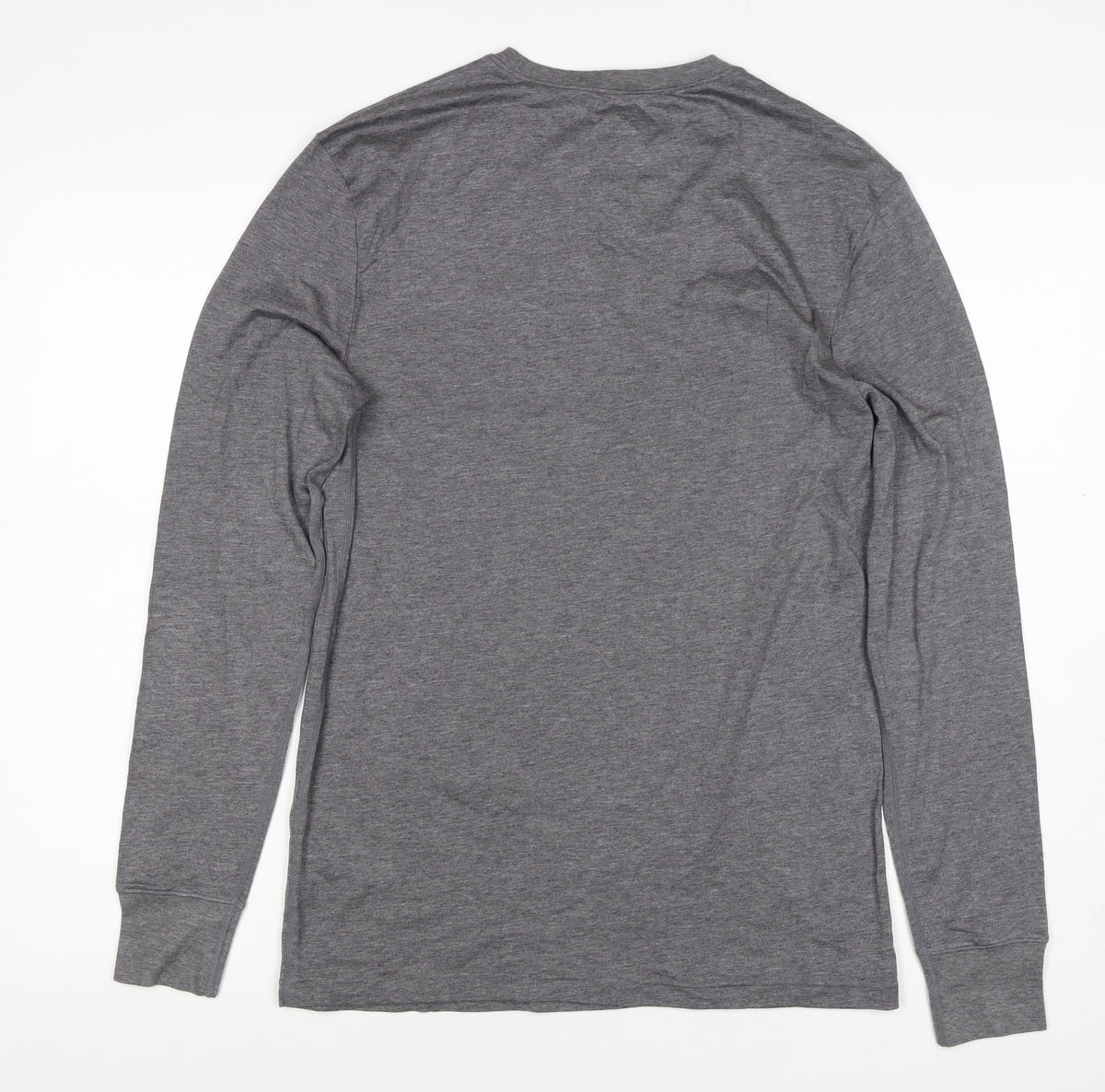 Marks and Spencer Men's Grey Small Thermal Long Sleeve Basic T-Shirt