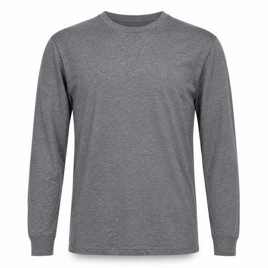 Marks and Spencer Men's Grey Small Thermal Long Sleeve Basic T-Shirt