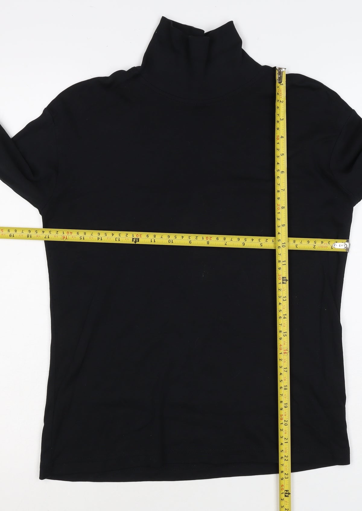 Active Ski Boys Black 11-12 Years Cotton Long Sleeve High Neck Basic Top