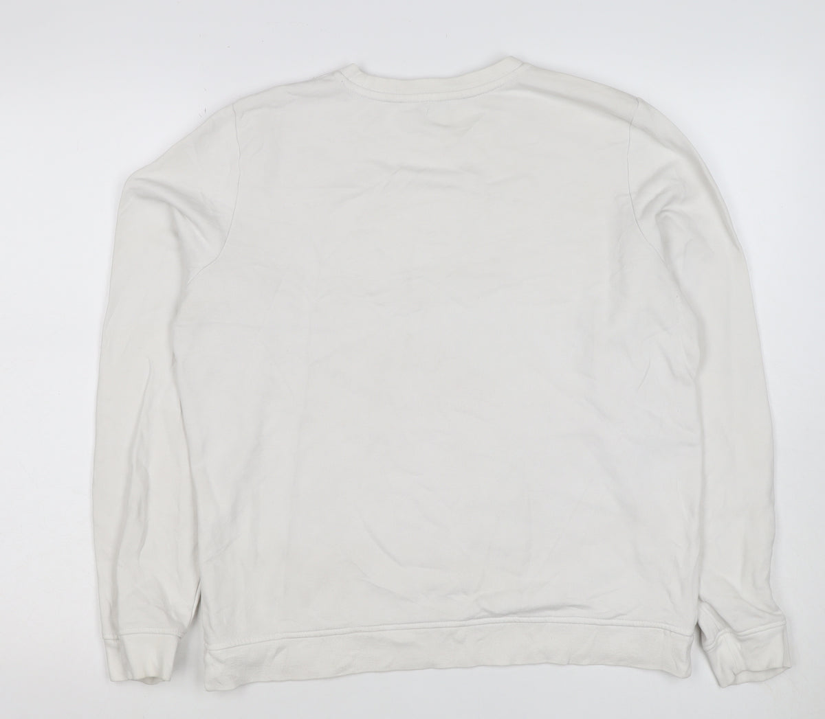 Tommy Hilfiger Men’s White M Crew Neck Logo Pullover Sweatshirt