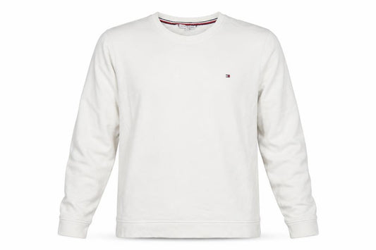 Tommy Hilfiger Men’s White M Crew Neck Logo Pullover Sweatshirt