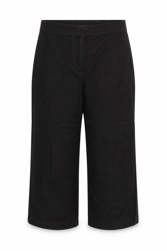 Oska Women Black UK 16 Thalia Cropped Wide-Leg Wool Blend Trousers