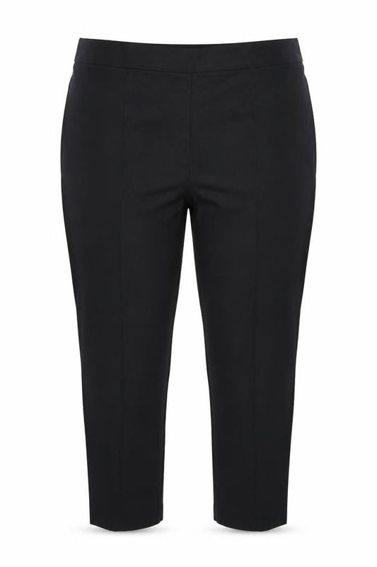 Marks and Spencer Women Black Size 24 Short High Rise Straight Trousers