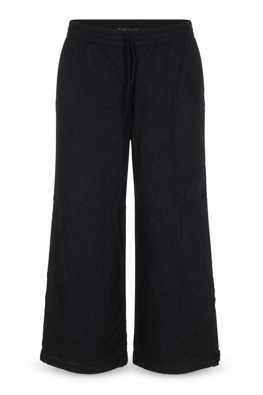 Marks and Spencer Women’s Black UK 16 Wide-Leg Drawstring Trousers