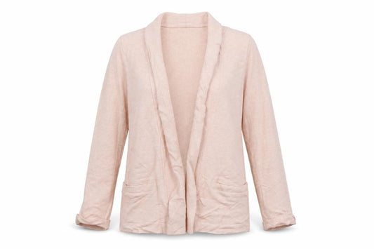 Oasis Women Pink M Open Front Cotton Viscose Cardigan Pockets