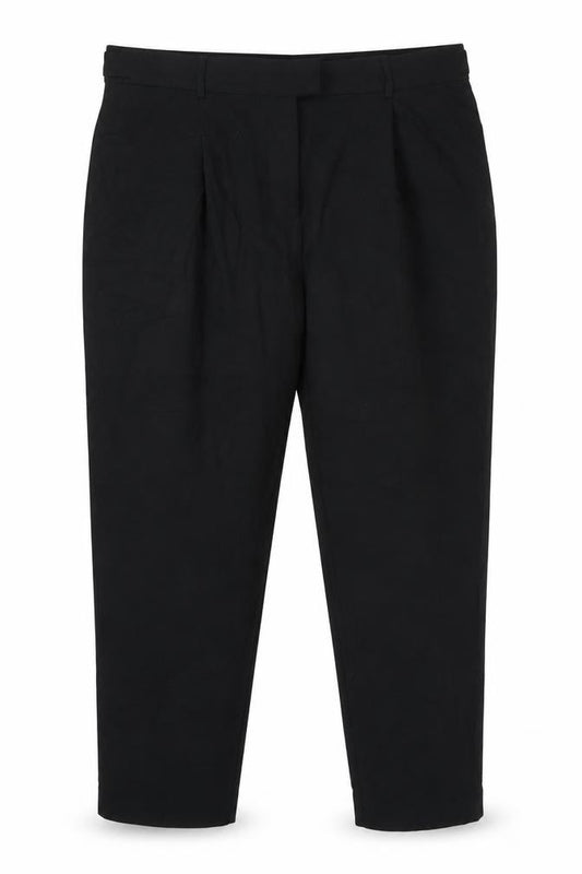 Marks & Spencer Women Black UK 20 Long Tapered Dress Trousers