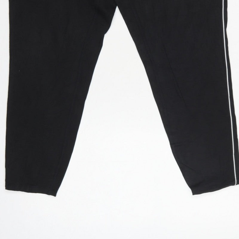 Marks and Spencer Women Black Size 20 Goodmove Side Stripe Leggings