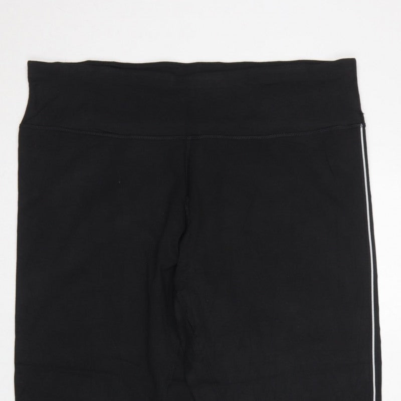 Marks and Spencer Women Black Size 20 Goodmove Side Stripe Leggings