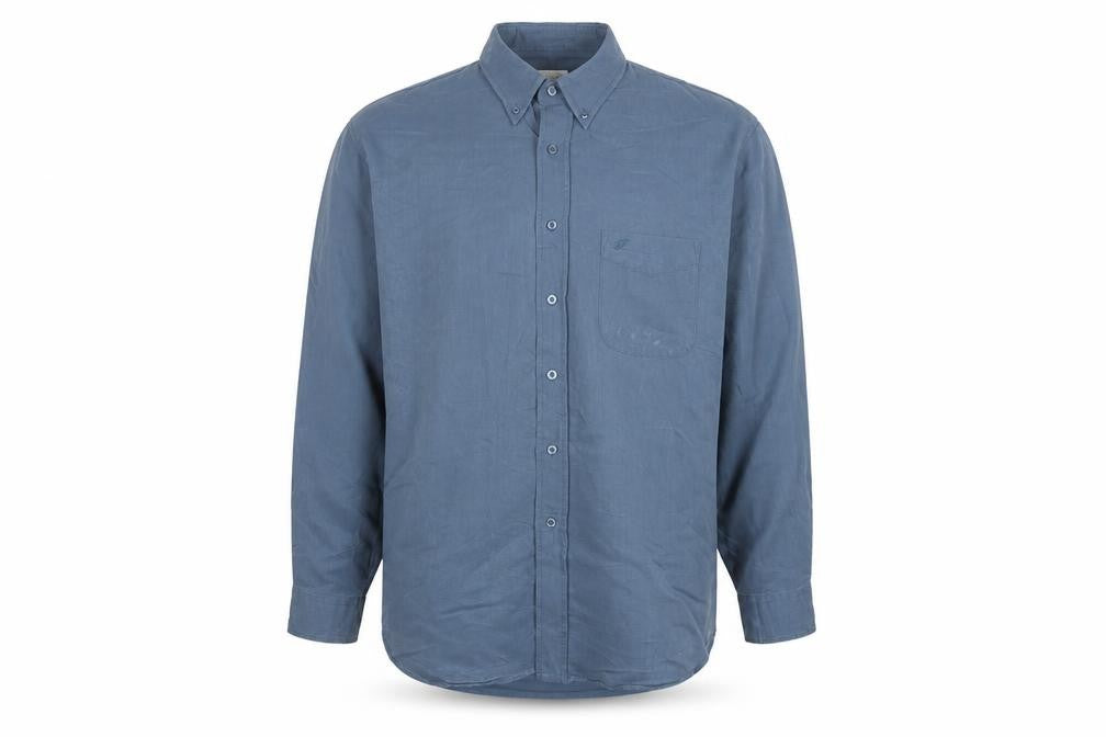 Farah Men’s Blue L Long Sleeve Button-Up Pocket Shirt