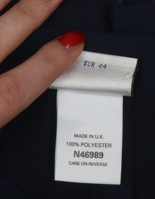Next Women Navy UK 16 Long Pleated Polyester Skirt