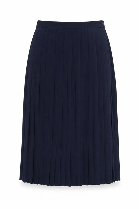 Next Women Navy UK 16 Long Pleated Polyester Skirt