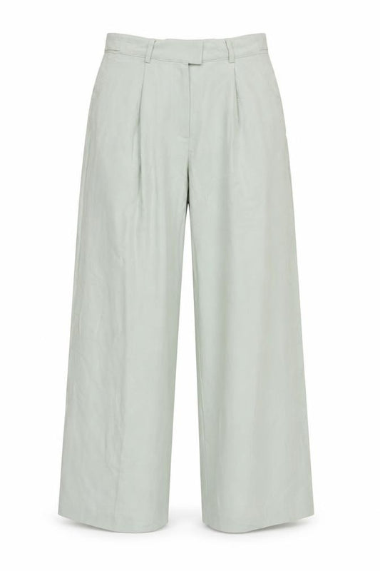Marks & Spencer Women Mint UK 12 Short Wide Leg Tailored Trousers