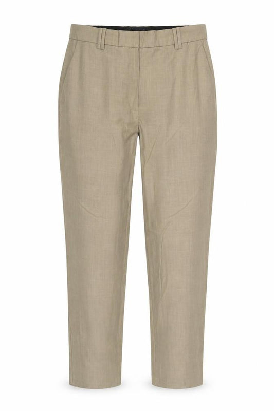 Marks and Spencer Women Beige UK 10 Freya Relaxed Straight Trousers