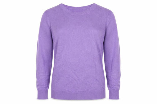Marks and Spencer Women Purple UK 10 Crew Neck Knit Pullover Jumper