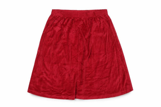 Damart Women Red UK 14 A-Line Knee Length Elastic Waist Skirt