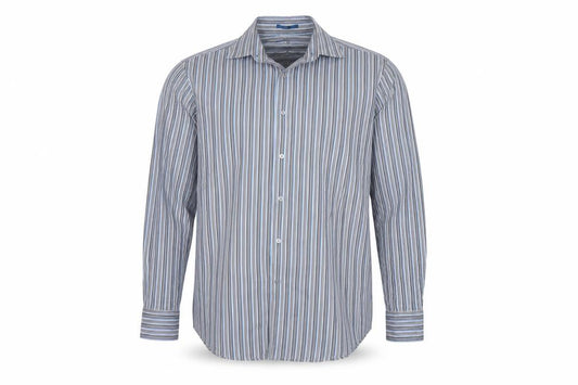 Next Men’s Multicolour Striped Tailored Fit Cotton Shirt 16 41cm