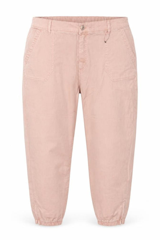 M&S Women Pink Size 22 Regular Cotton Blend Tapered Jogger Trousers