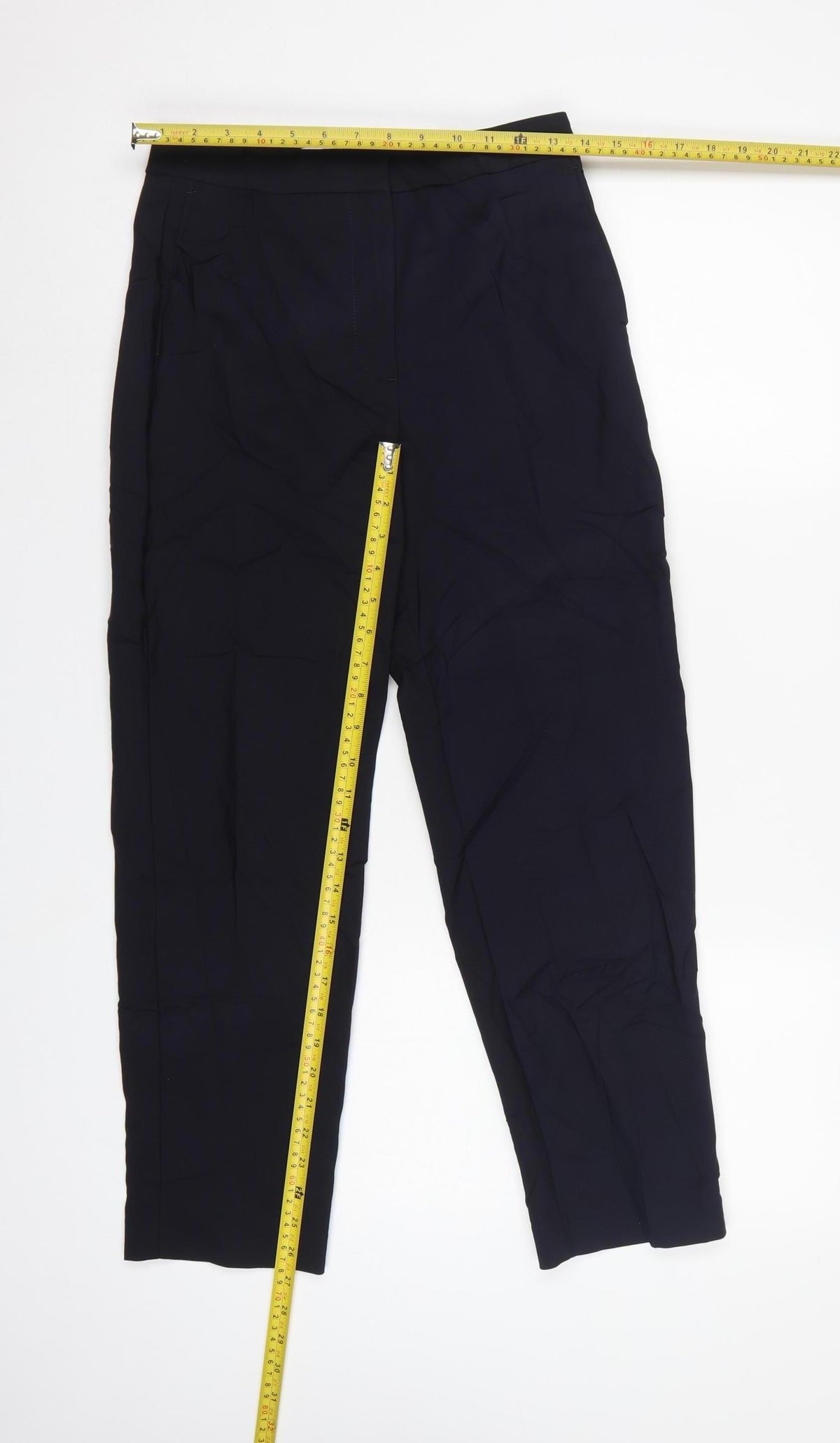 Marks & Spencer Women’s Navy Size 8 Short Straight Work Trousers