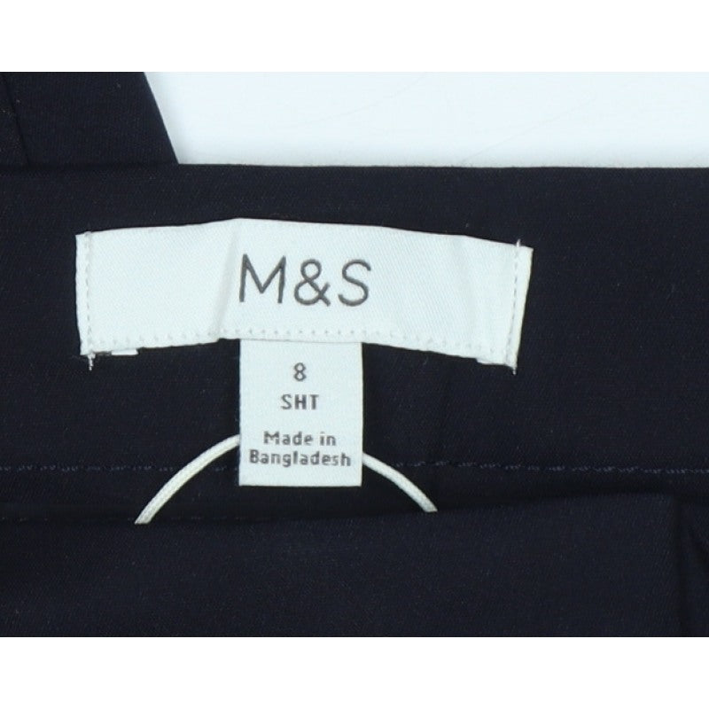Marks & Spencer Women’s Navy Size 8 Short Straight Work Trousers