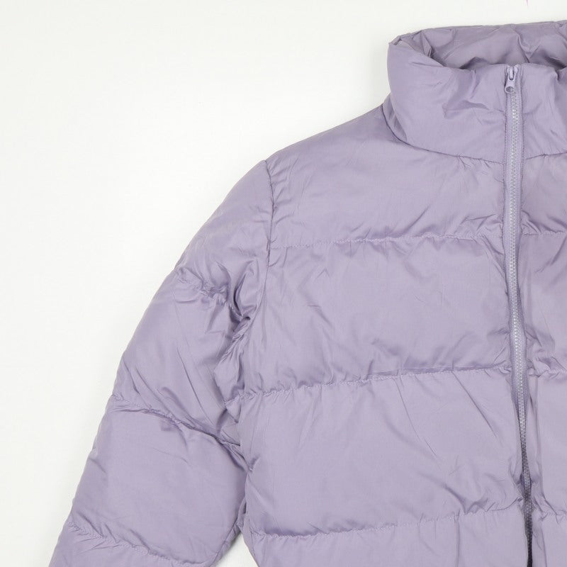 Threadbare Women Purple UK 12 Cropped Puffer Jacket Quilted