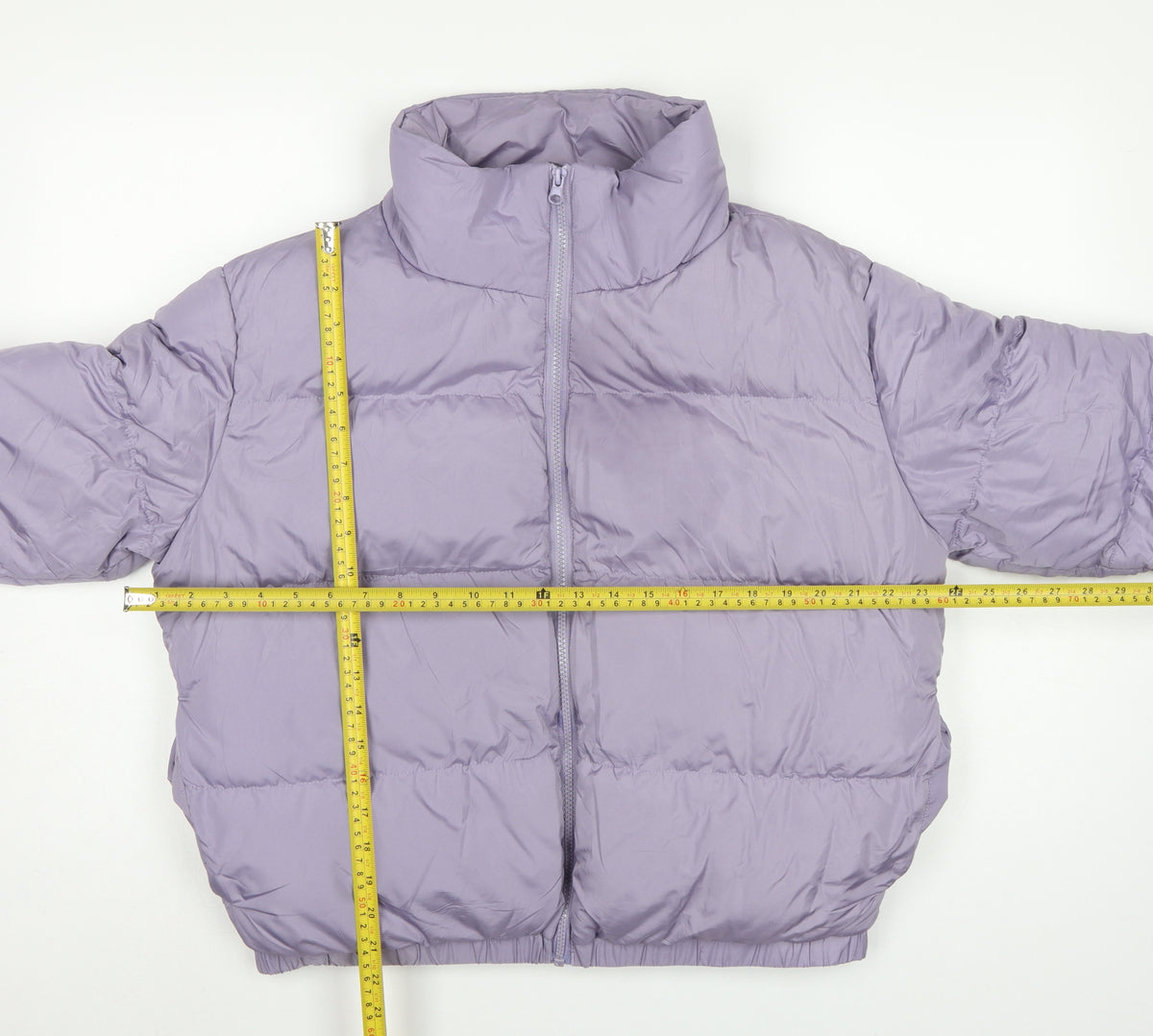 Threadbare Women Purple UK 12 Cropped Puffer Jacket Quilted