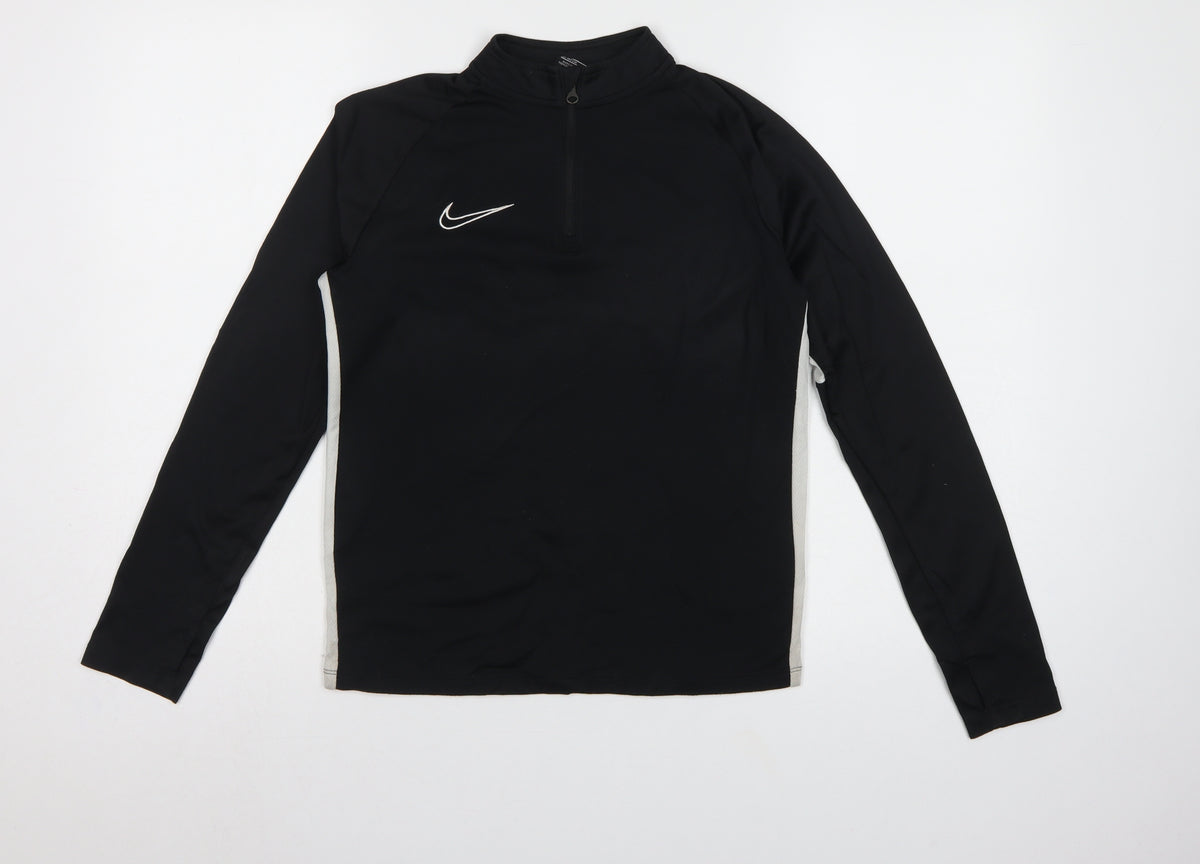Nike Boys Black 10-11 Years Dri-FIT 1/4 Zip Training Sweatshirt