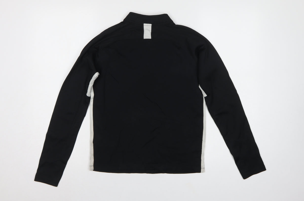 Nike Boys Black 10-11 Years Dri-FIT 1/4 Zip Training Sweatshirt