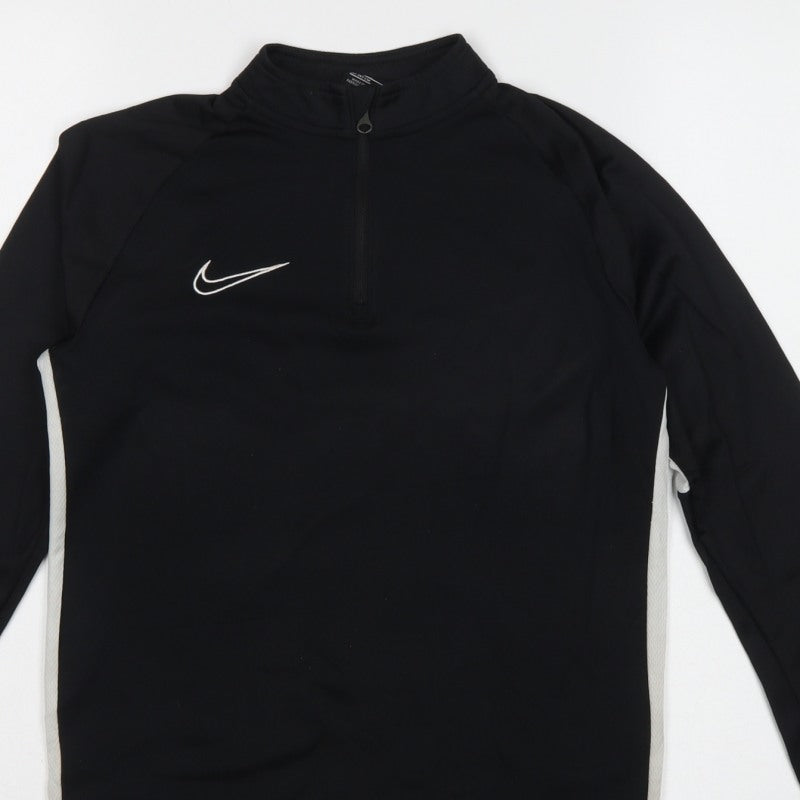 Nike Boys Black 10-11 Years Dri-FIT 1/4 Zip Training Sweatshirt