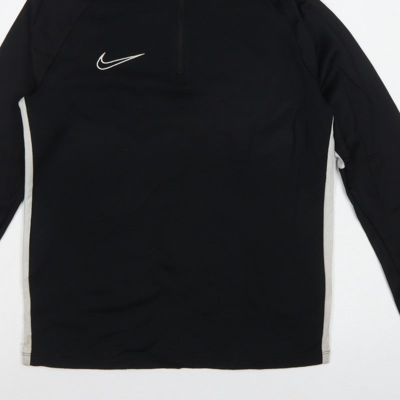 Nike Boys Black 10-11 Years Dri-FIT 1/4 Zip Training Sweatshirt