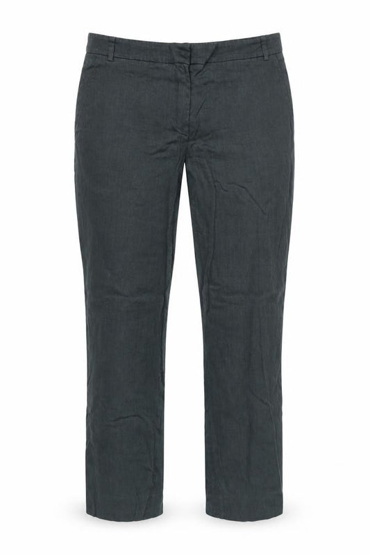 Jigsaw Women Green UK 12 Linen Blend Tapered Trousers