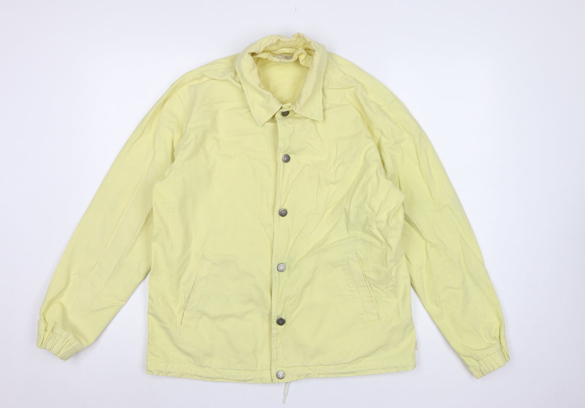 Edwin Women’s Yellow M Basic Snap Front Collared Jacket