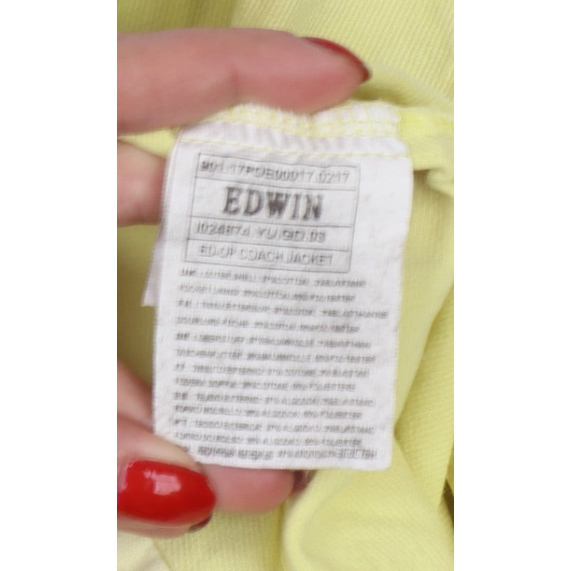 Edwin Women’s Yellow M Basic Snap Front Collared Jacket