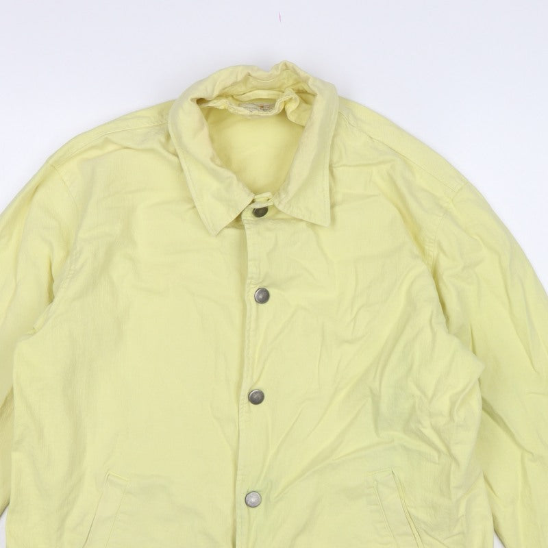 Edwin Women’s Yellow M Basic Snap Front Collared Jacket