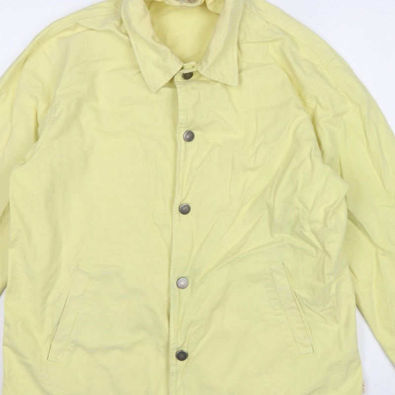 Edwin Women’s Yellow M Basic Snap Front Collared Jacket