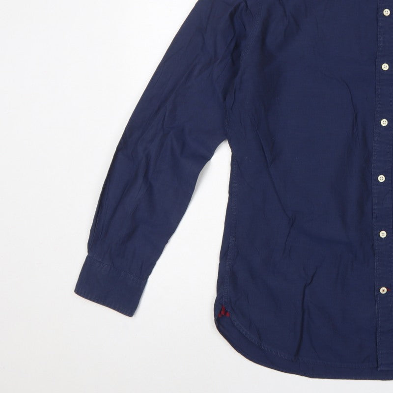 Thomas Mayes Men’s Blue M Cotton Button-Down Long Sleeve Shirt