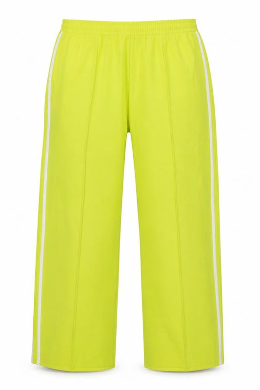 Marks & Spencer Women Green UK 20 Regular Jogger Trousers Stripe Zip