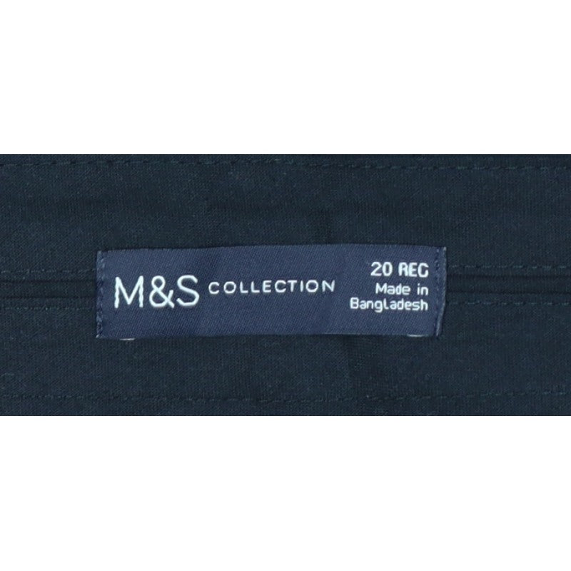 Marks & Spencer Women Black Size 20 Regular Cargo Wide-Leg Trousers