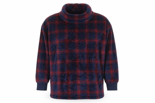 Marks and Spencer Men’s Navy Red Check Hooded Pyjama Top L