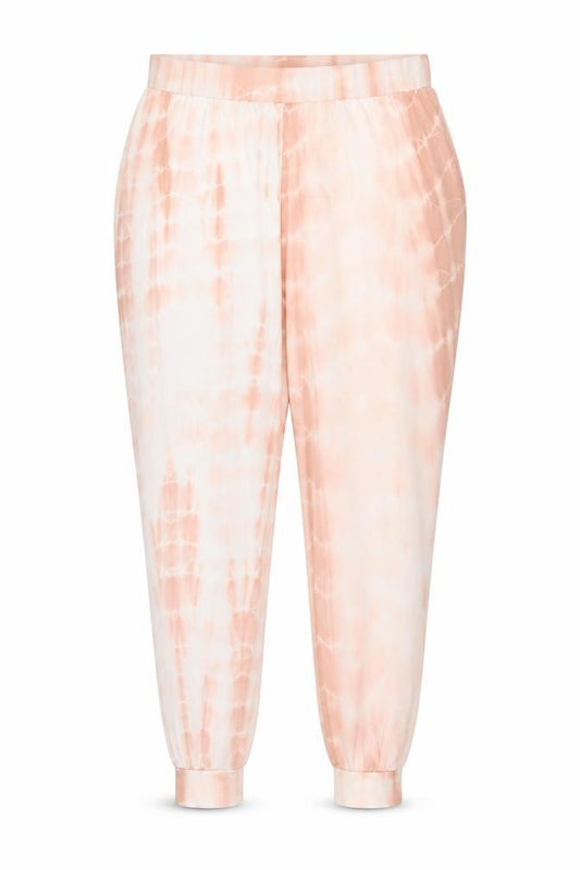Yours Women Pink Tie Dye Cuffed Jogger Trousers UK 22 Plus