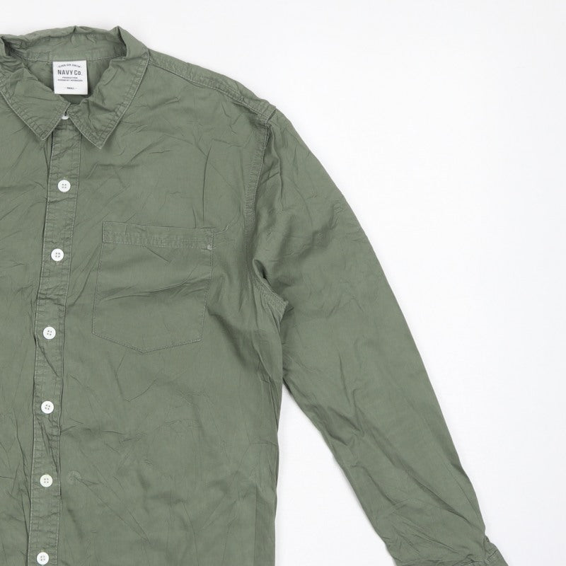 Navy Co. Men’s Green Small Long Sleeve Button-Up Casual Shirt