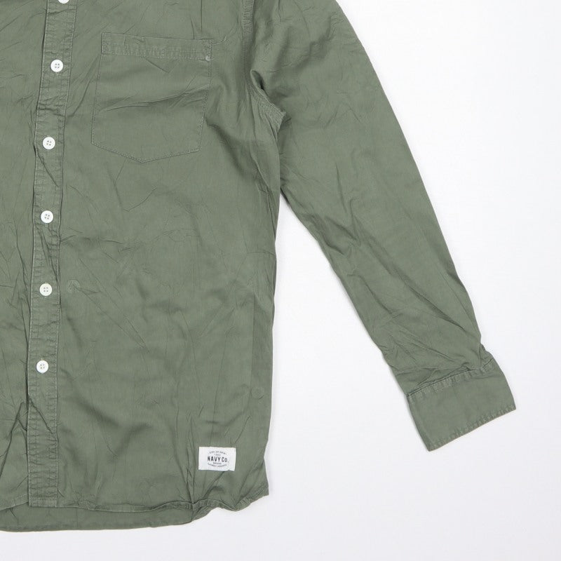 Navy Co. Men’s Green Small Long Sleeve Button-Up Casual Shirt