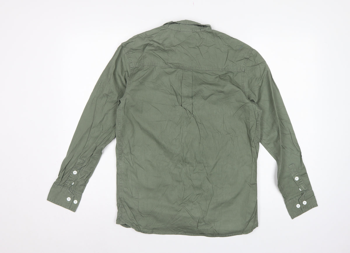 Navy Co. Men’s Green Small Long Sleeve Button-Up Casual Shirt