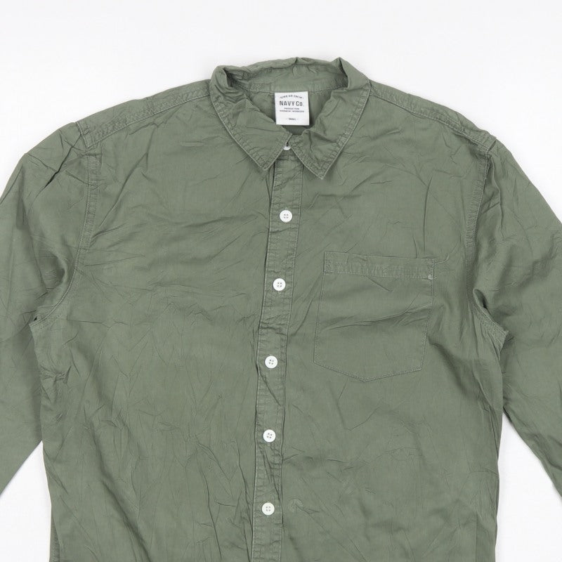 Navy Co. Men’s Green Small Long Sleeve Button-Up Casual Shirt