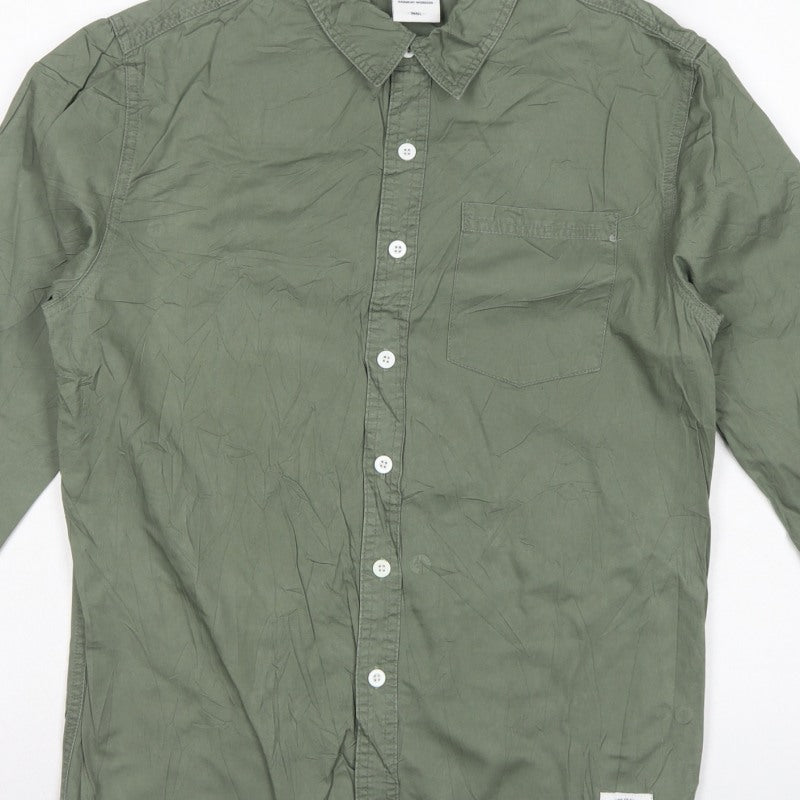 Navy Co. Men’s Green Small Long Sleeve Button-Up Casual Shirt
