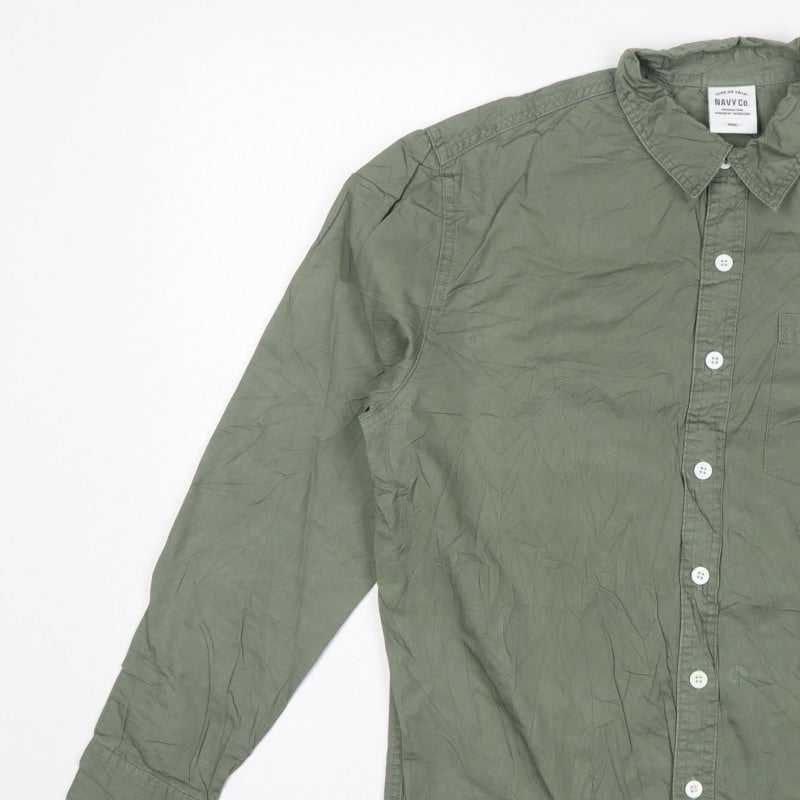 Navy Co. Men’s Green Small Long Sleeve Button-Up Casual Shirt
