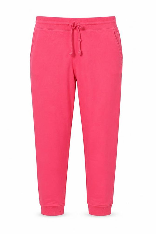 M&S Womens Pink UK 14 Short Cotton Blend Drawstring Jogger Trousers