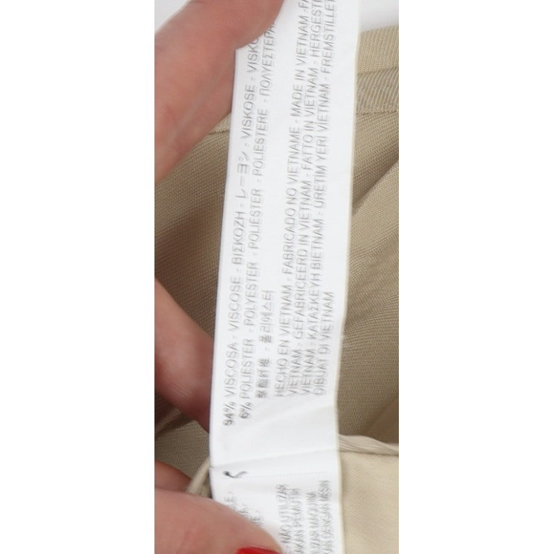 Zara Women Beige S Relaxed Utility Basic Jacket Zip Pockets
