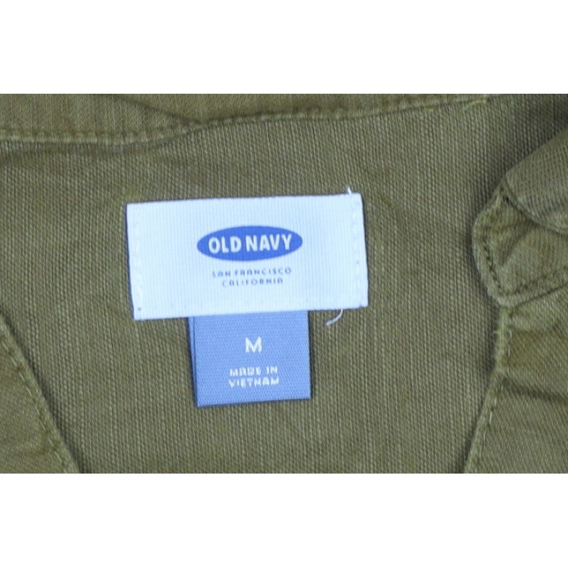 Old Navy Women Green M Utility Long Sleeve Button Playsuit Romper